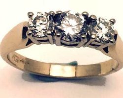 Ladies diamond trinity ring